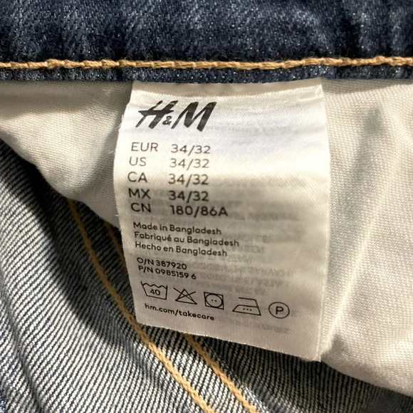 Sz H&M US 34/32 Skinny fit stretch men jeans - Picture 8 of 9